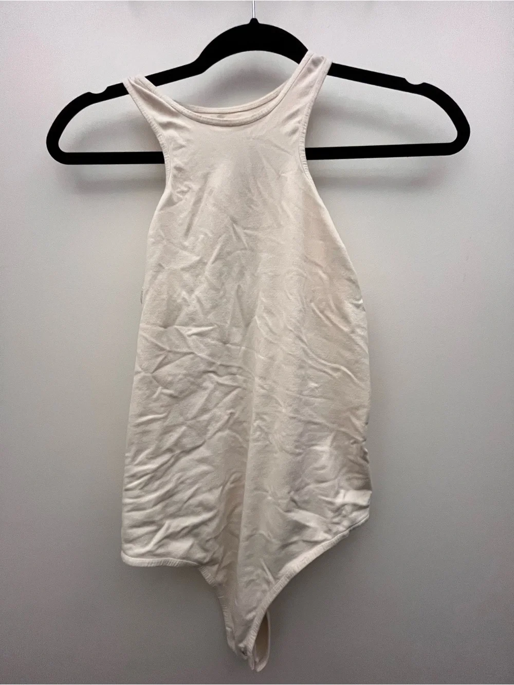 Free People Cream High Neck Sleeveless Bodysuit